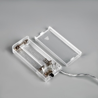 Гирлянда &laquo;Нить&raquo; 2.5 м с насадками &laquo;Домик&raquo;, IP20, прозрачная нить, 10 LED, батарейки AAх2 (нет в комплекте), свечение тёплое белое