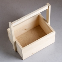 Кашпо деревянное 20×15×11(25) см Элегант "Рестайл Классик", с ручкой Дарим Красиво Кашпо деревянное 20×15×11(25) см Элегант "Рестайл Классик", с ручкой Дарим Красиво