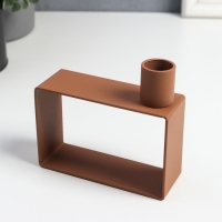 Подсвечник металл на 1 свечу "Строгие линии" свеча d=2 см розовый 10,2х4х11 см Подсвечник металл на 1 свечу "Строгие линии" свеча d=2 см розовый 10,2х4х11 см