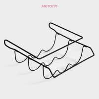 Держатель для бутылок Доляна, подвесной, металл, 32,5&times;31,5&times;13 см, цвет чёрный