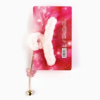 Краб для волос пушистый «Милая девочка» с подвеской, 3 х 12 см. Краб для волос пушистый «Милая девочка» с подвеской, 3 х 12 см.