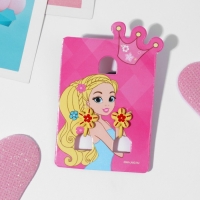 Клипсы детские &laquo;Выбражулька&raquo; цветочки, цвет красно-жёлтый