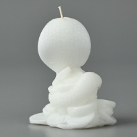 Новый год 2025! Свеча интерьерная &laquo;Новогодняя коллекция: Змея на монетках&raquo;, белая, 78 х 61 х 52