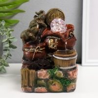 Фонтан настольный от сети, подсветка "Слоны и китайская монета" 20,5х14х11 см Фонтан настольный от сети, подсветка "Слоны и китайская монета" 20,5х14х11 см