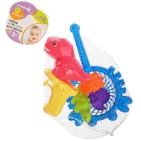 Набор игрушек для ванны &laquo;Купание с динозаврами: водный пистолет и рыбалка&raquo;, 5 шт., Крошка Я