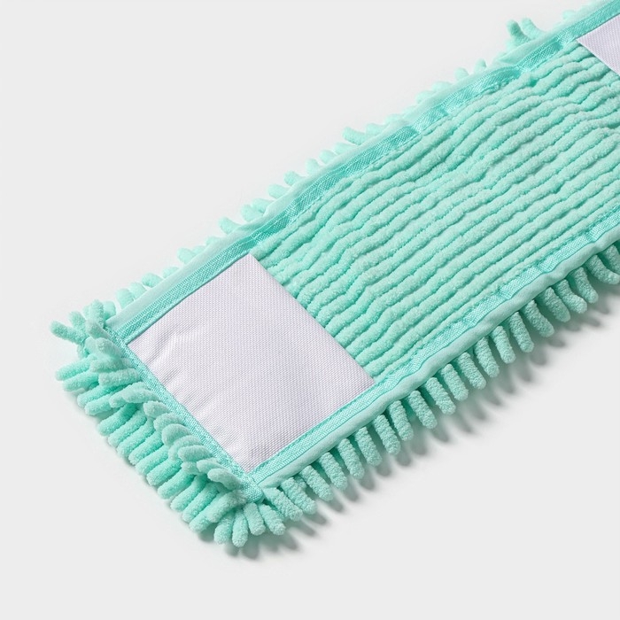 Насадка для плоской швабры Доляна &laquo;Пастель&raquo;, микрофибра букли, 43&times;13 см, цвет мятный