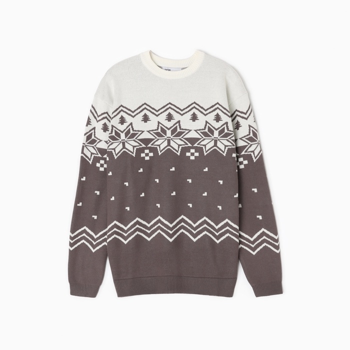 Новый год. Джемпер вязаный KAFTAN Scandinavia размер 56, серый Новый год. Джемпер вязаный KAFTAN Scandinavia размер 56, серый