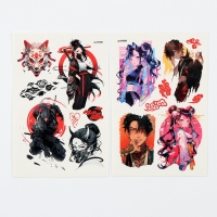 Переводные татуировки &laquo;Аниме&raquo;, 2 листа, тату &mdash; 15 шт.