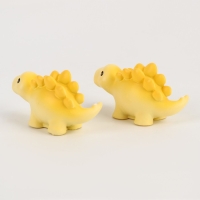 Миниатюра кукольная &laquo;Динозаврик&raquo;, набор 2 шт., размер 1 шт. &mdash; 3 &times; 5,5 &times; 2 см, цвет жёлтый