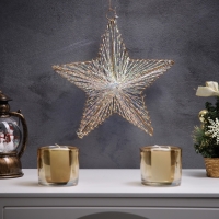 Светодиодная фигура &laquo;Звезда&raquo; 30х30х6 см, 20 LED, батарейки AAx2 (не в комплекте), свечение теплое белое