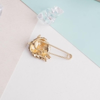 Булавка «Филин», 2,5 см, цвет чёрно-белый в золоте Булавка «Филин», 2,5 см, цвет чёрно-белый в золоте