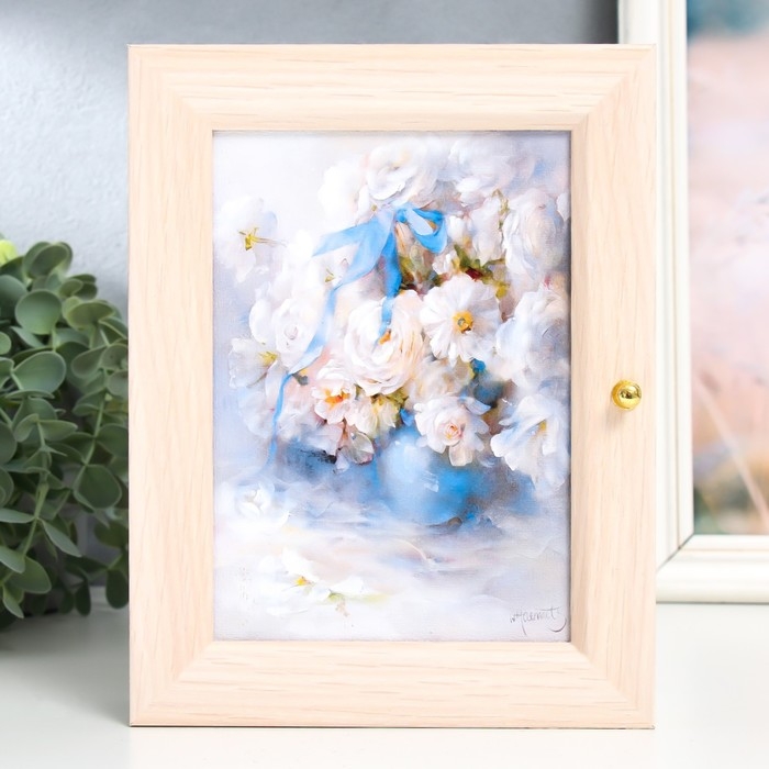 Ключница Ключница "Белоснежные цветы" молочный дуб 17х22 см