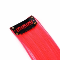 Цветные пряди для волос новогодние &laquo;Котенок-мур&raquo; на Новый год, (ярко-розовый) 50 см