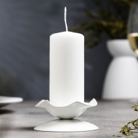 Подсвечник металл на 1 свечу "Кувшинка Н", 3,5х7,3 см, белый Подсвечник металл на 1 свечу "Кувшинка Н", 3,5х7,3 см, белый