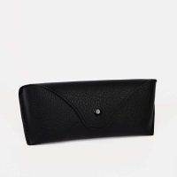 Чехол для очков на кнопке, длина 16 см, цвет чёрный Чехол для очков на кнопке, длина 16 см, цвет чёрный