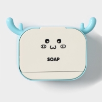 Мыльница &laquo;Барашек&raquo;, пластик, 15,5&times;10,5&times;4 см, цвет голубой