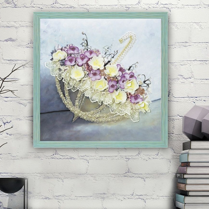 Мозаика из пайеток на холсте &laquo;Романтика дождя&raquo;