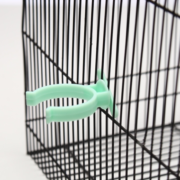 Поилка для грызунов, 60 мл, прозрачная с зелёным креплением Поилка для грызунов, 60 мл, прозрачная с зелёным креплением