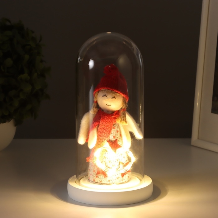 Ночник &laquo;Ангел&raquo;  LED 3хААА красный 11х11х22,5см