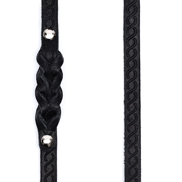 Поводок кожаный однослойный длинный, 1.9 м х 1 см, микс Поводок кожаный однослойный длинный, 1.9 м х 1 см, микс