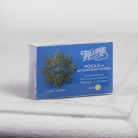 Гирлянда &laquo;Нить&raquo; 2 м роса с пробкой, IP20, серебристая нить, 20 LED, батарейки LR44х3 (в комплекте), свечение тёплое белое