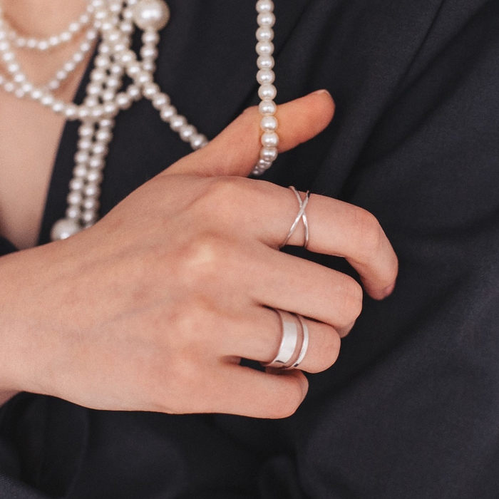 Набор колец 10 штук &laquo;Тренд&raquo; леди, цвет белый в серебре, размер МИКС