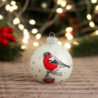 Шар "Веселый снегирь 3", 65 мм., в подарочной упаковке Шар "Веселый снегирь 3", 65 мм., в подарочной упаковке