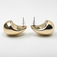 Серьги пластик &laquo;Капля&raquo; структура мах, цвет золото