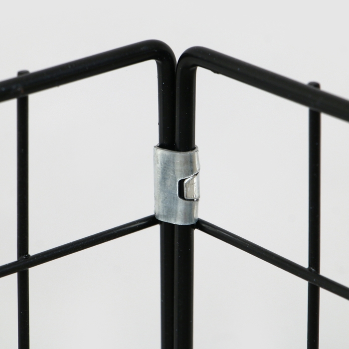 Корзина-накопитель складная, на колесах, 1 полка, 40&times;40&times;80 см, цвет чёрный