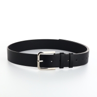 Ремень женский, ширина 4 см, винт, пряжка металл, цвет чёрный