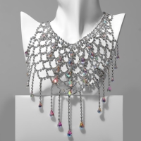 Колье «Лёд» сетка, цвет белый в серебре, 40 см Колье «Лёд» сетка, цвет белый в серебре, 40 см