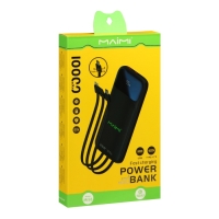 Внешний аккумулятор Maimi Mi56, 10000 мАч, USB,Type-C,  Lightning/Type-C/USB ,PD,чёрный