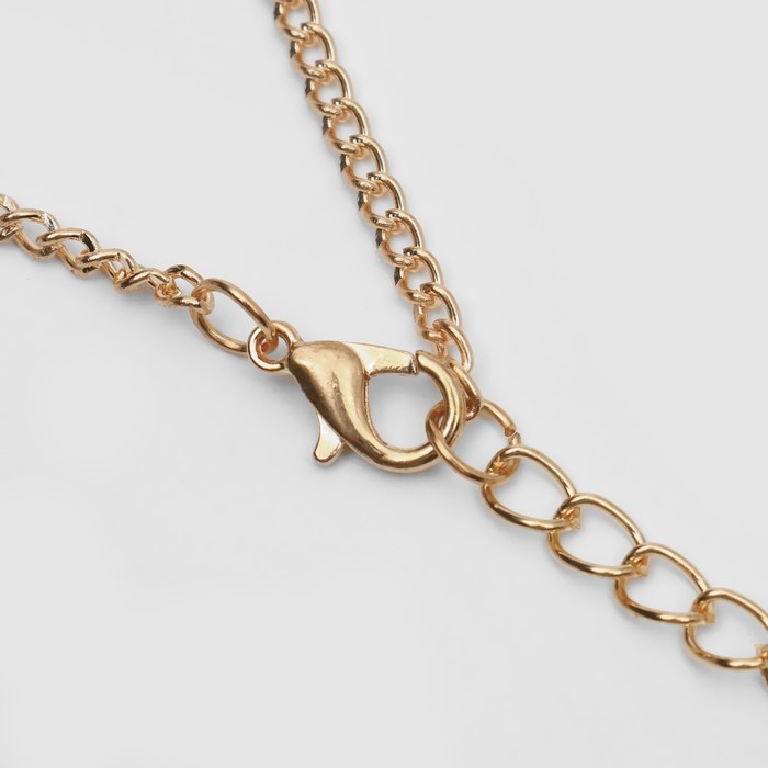 Новый год! Кулон &laquo;Варежка&raquo;, цвет красно-белый в золоте, 42 см