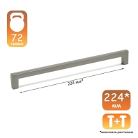 Ручка-скоба CAPPIO RSC026, м/о 224 мм, цвет графит Ручка-скоба CAPPIO RSC026, м/о 224 мм, цвет графит