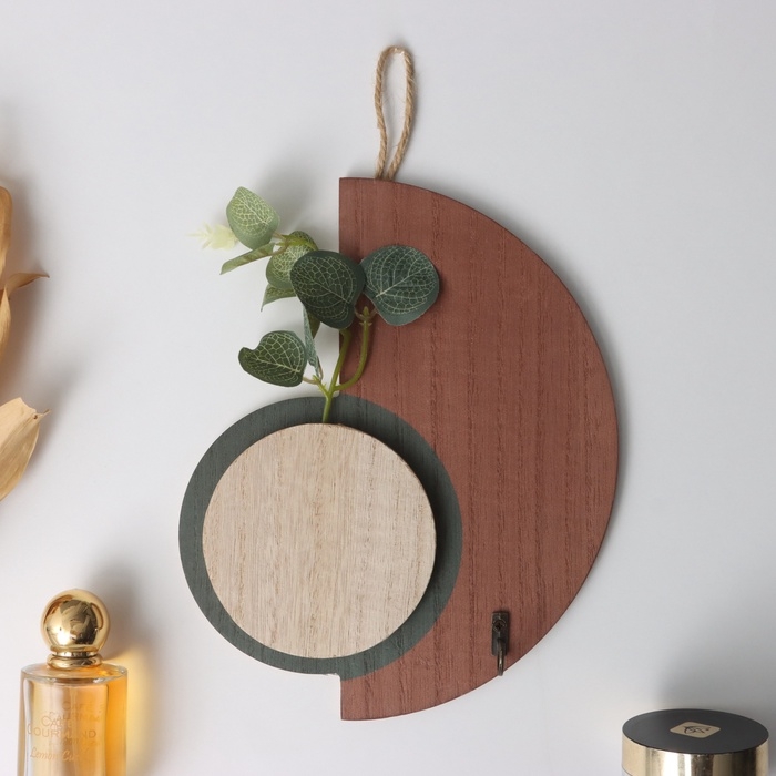 Крючки декоративные дерево Крючки декоративные дерево "Абстракция. Половина круга и круг" 1,5х19х23,5 см