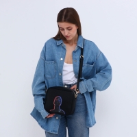 Сумка женская через плечо TEXTURA, маленького размера, цвет чёрный