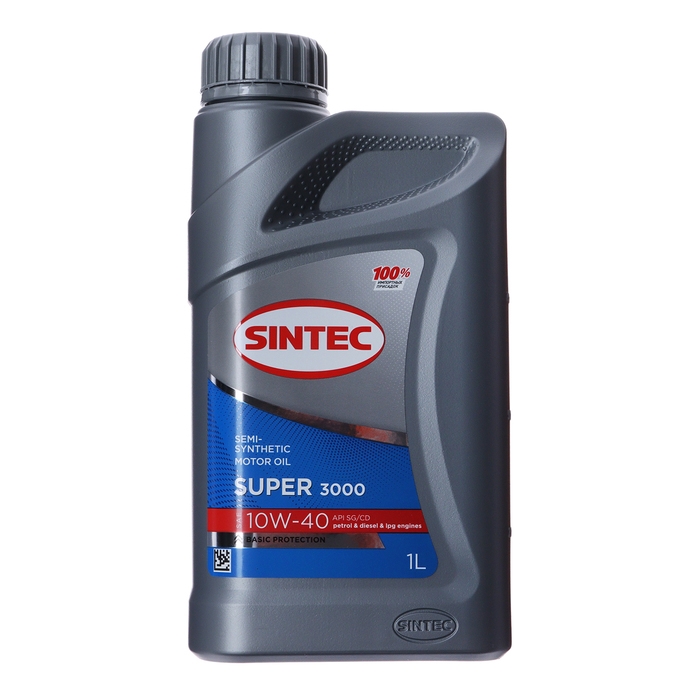 Масло моторное Sintec Super 10W-40, SG/CD п/синтетическое, 801893, 1 л Масло моторное Sintec Super 10W-40, SG/CD п/синтетическое, 801893, 1 л