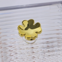 Органайзер для ватных палочек «FLOWER», с крышкой, 11 × 8,5 × 8,5 см, цвет прозрачный/золотистый Органайзер для ватных палочек «FLOWER», с крышкой, 11 × 8,5 × 8,5 см, цвет прозрачный/золотистый