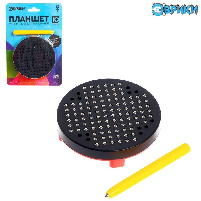 Планшет обучающий &laquo;Магнитное рисование&raquo;, 120 отверстий, с креплением на обороте, цвет чёрный