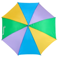 Зонт-трость &laquo;Радуга&raquo;, полуавтоматический, со свистком, R=38см, цвета МИКС