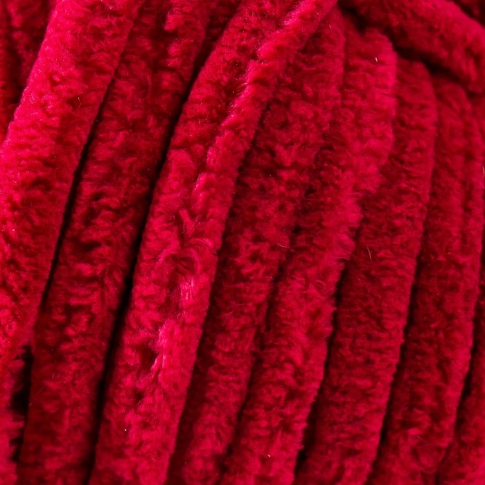 Пряжа "Velluto" 100% микрополиэстер 68м/100гр (107 вишня)