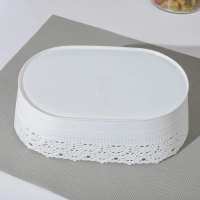 Ваза для хлеба и фруктов &laquo;Ажур&raquo;, 14&times;22&times;8 см, цвет белый