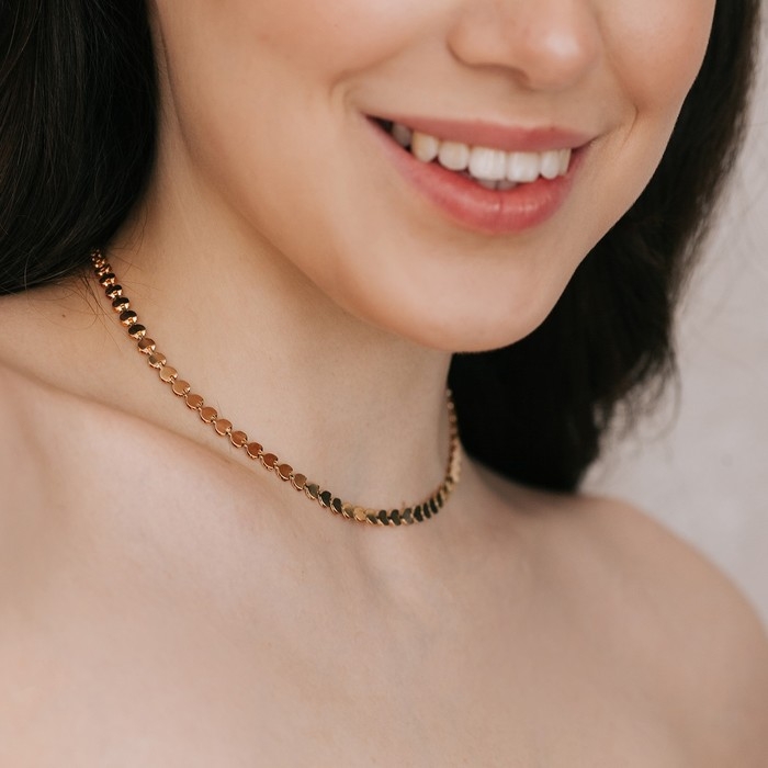 Чокер &laquo;Античность&raquo; диск, цвет золото, L=37 см