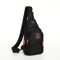 Сумка-слинг на молнии, наружный карман, цвет чёрный Сумка-слинг на молнии, наружный карман, цвет чёрный