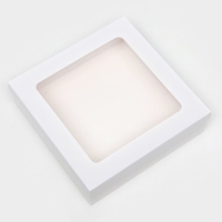 Коробка подарочная складная, упаковка, крышка-дно,с окном, белая, 23 х 23 х 6,5 см Коробка подарочная складная, упаковка, крышка-дно,с окном, белая, 23 х 23 х 6,5 см