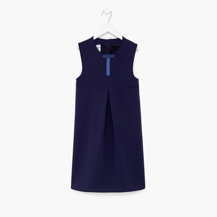 Сарафан для девочки, цвет темно-синий, рост 122 см (64)
