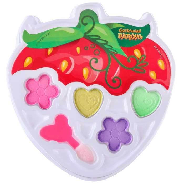 Набор косметики, тени 4 цвета, блеск для губ Набор косметики, тени 4 цвета, блеск для губ "Варя и Маша", Сказочный патруль