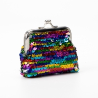 Кошелёк детский, отдел на фермуаре, разноцветный/серебристый