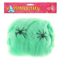 Прикол «Зелёная паутина», 2 паука Прикол «Зелёная паутина», 2 паука
