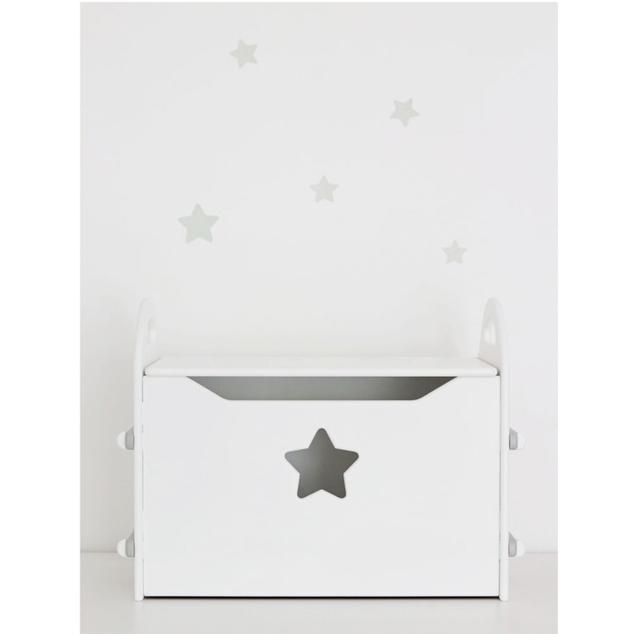 Сундук для игрушек &laquo;Звезда&raquo;, цвет белый